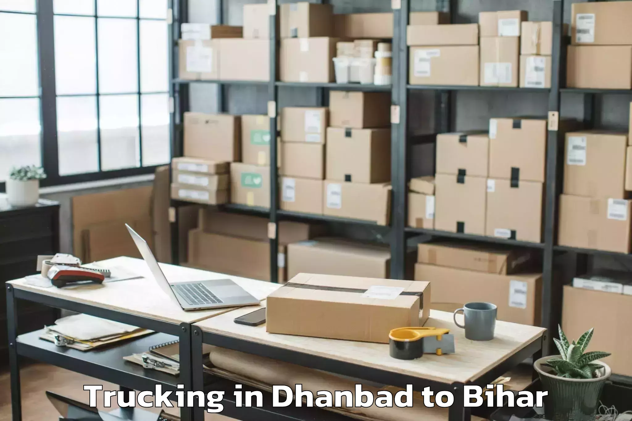 Reliable Dhanbad to Warisnagar Trucking